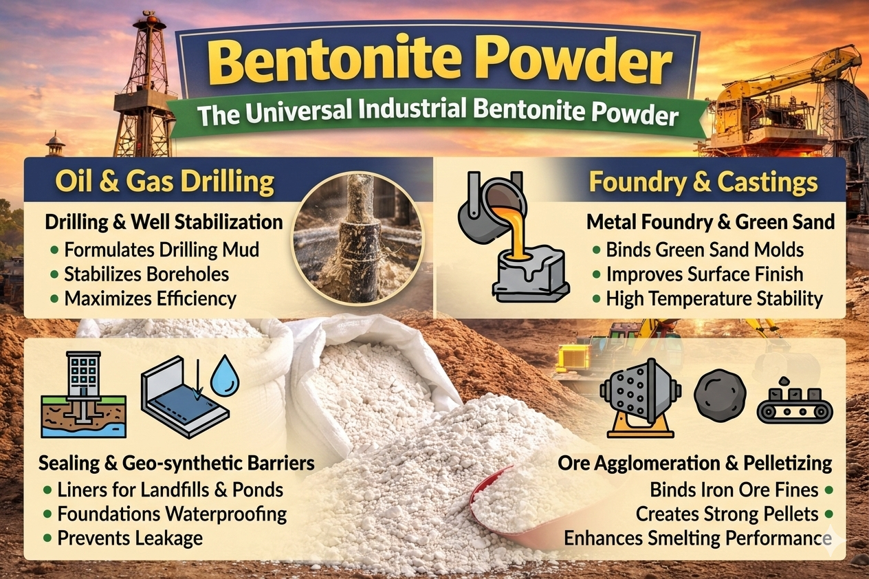Importance of Bentonite Powder in Oil & Gas Industry